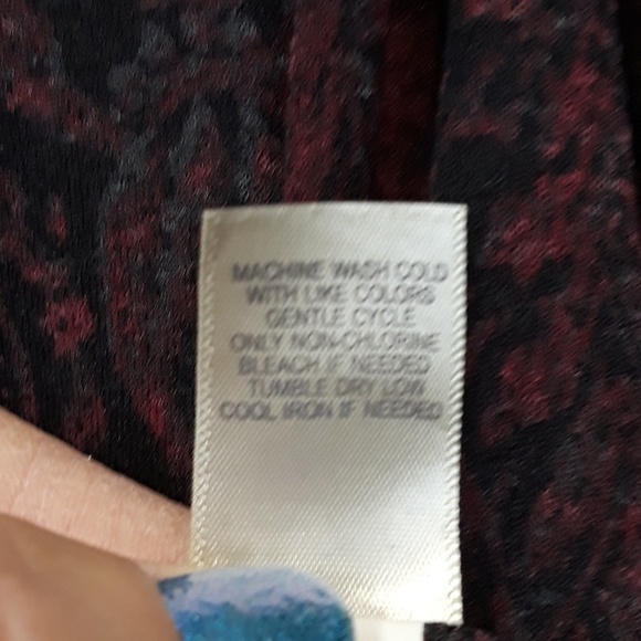 J. Jill 3/4 sleeve leaf print jersey knit top L - Picture 6 of 6